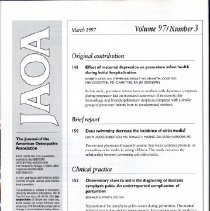 The Journal of the American Osteopathic Association, Vol, 97, No. 3
