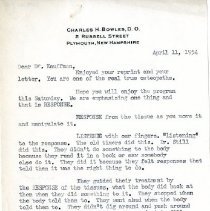 Letter to Charles Kauffman from Charles Bowles