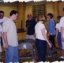 SAA Members Playing Musical Chairs at Couple's Olympics