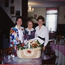 Kathy Clever and Virginia Budd with Andy Jackson