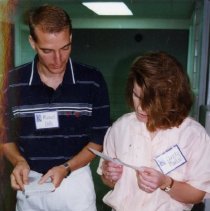 Michael Volk and Christy Mullins at Orientation