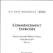 School of Osteopathic Medicine in Arizona Commencement Program 2015