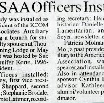 New SAA Officers Installed