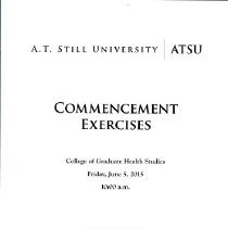 College of Graduate Health Sciences Commencement Program 2015