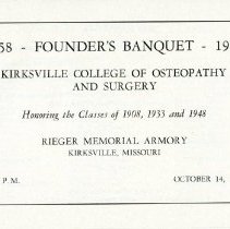 1958 Founder's Day Banquet