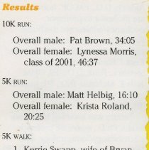 Osteopathic Fun Run Results