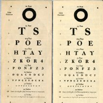 Front of Two Small Loose Leaf Eye Tests