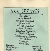 Page 4 of the Student Associates Auxiliary 1990 Scrapbook