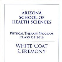 ASHS Physical Therapy Program White Coat Program 2012