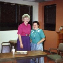 Janet Tinning and Linda Heun at 1995 Class Orientation