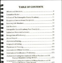 The Osteopathic Cranial Academy 2016 Membership and Information Directory