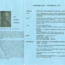 1971 Founder's Day Program