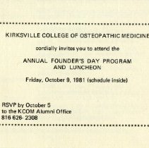 Annual Founder's Day Program and Luncheon Invitation