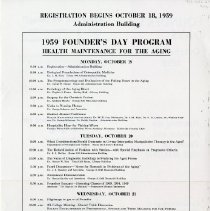 1959 Founder's Day Program