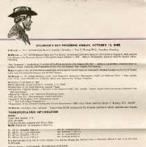 1986 Founder's Day Registration Pamphlet