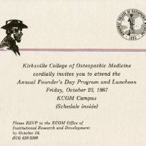 1987 Founder's Day Invitation