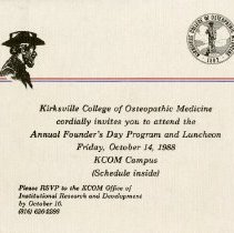 1988 Founder's Day Invitation