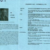1971 Founder's Day Program