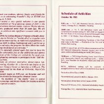 Founder's Day 1985 Program