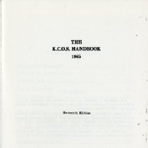 K.C.O.S. Handbook 1965
