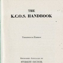 1960- 1961 K.C.O.S. Handbook
