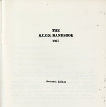 K.C.O.S. Handbook 1965