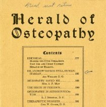 Hearld of Osteopathy