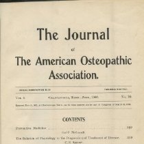 Journal of the American Osteopathic Association Volume 4 1904-1905
