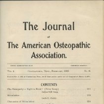 Journal of the American Osteopathic Association Volume 4 1904-1905