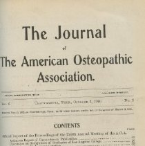 Journal of the American Osteopathic Association Vol 5, 1906