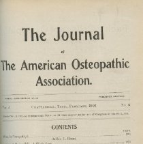 Journal of the American Osteopathic Association Vol 5, 1906