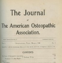Journal of the American Osteopathic Association Vol 5, 1906