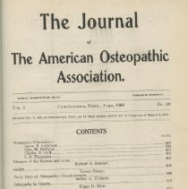 Journal of the American Osteopathic Association Vol 5, 1906