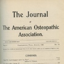 Journal of the American Osteopathic Association Vol 5, 1906