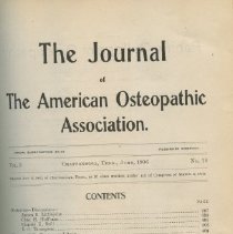 Journal of the American Osteopathic Association, Volume 5 1905-1906
