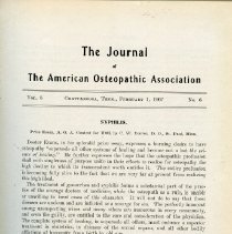 Journal of the American Osteopathic Association Volume 5-6, 1906-1907