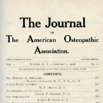 Journal of the American Osteopathic Association Volume 7, 1907-1908