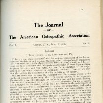 Journal of the American Osteopathic Association Volume 7, 1907-1908