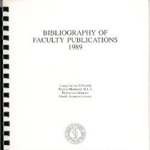 Bibliography of Faculty Publications 1989