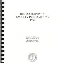 Bibliography of Faculty Publications 1990