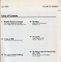 Osteopathic Annals, Vol, 13, No. 7