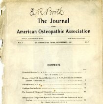 The Journal of the American Osteopathic Association Volume 1, No. 1