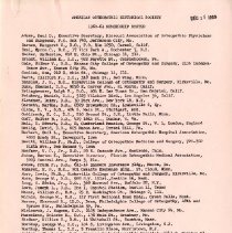 American Osteopathic Historical Society Membership Roster