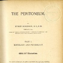 The Peritoneum Part I Histology and Physiology