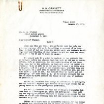 Letter to Robert E. Trular from H. H. Gravett