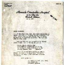 Invitation to the 50th Reunion of the Class of 1906