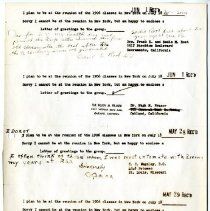 RSVP to the 50th Reunion of the Class of 1906