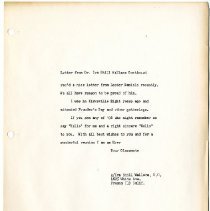 Iva Still Wallace Letter 50th Reunion of the Class of 1906