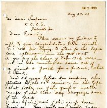 Letter to the 50th Reunion of the Class of 1906