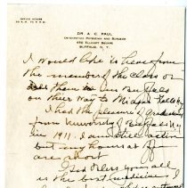 Letter to the 50th Reunion of the Class of 1906